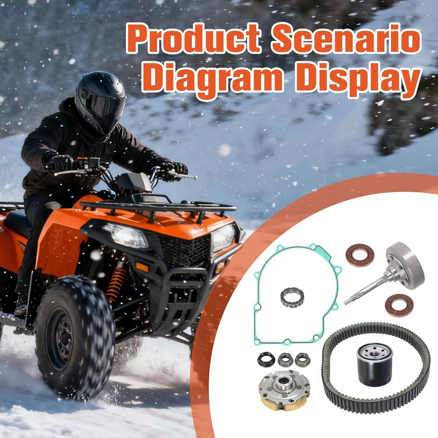 labwork Wet Clutch Kit Drum One Way Filter Replacement for UTV 500 700 HS700 MSU 500 Massimo