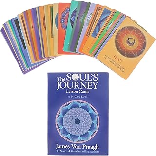 Tarot Cards for Beginners, 44 Tarot Deck and Oracle Deck, The Soul's Journey Lesson Cards with Meanings on Them and Tarot Cards with e-Guide Book