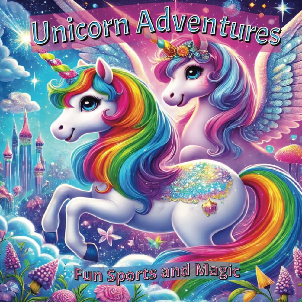 Unicorn Adventures Coloring Book:: Coloring Book for Kids, 55 Pages of Amazing Coloring Fun, Sports and Magic!