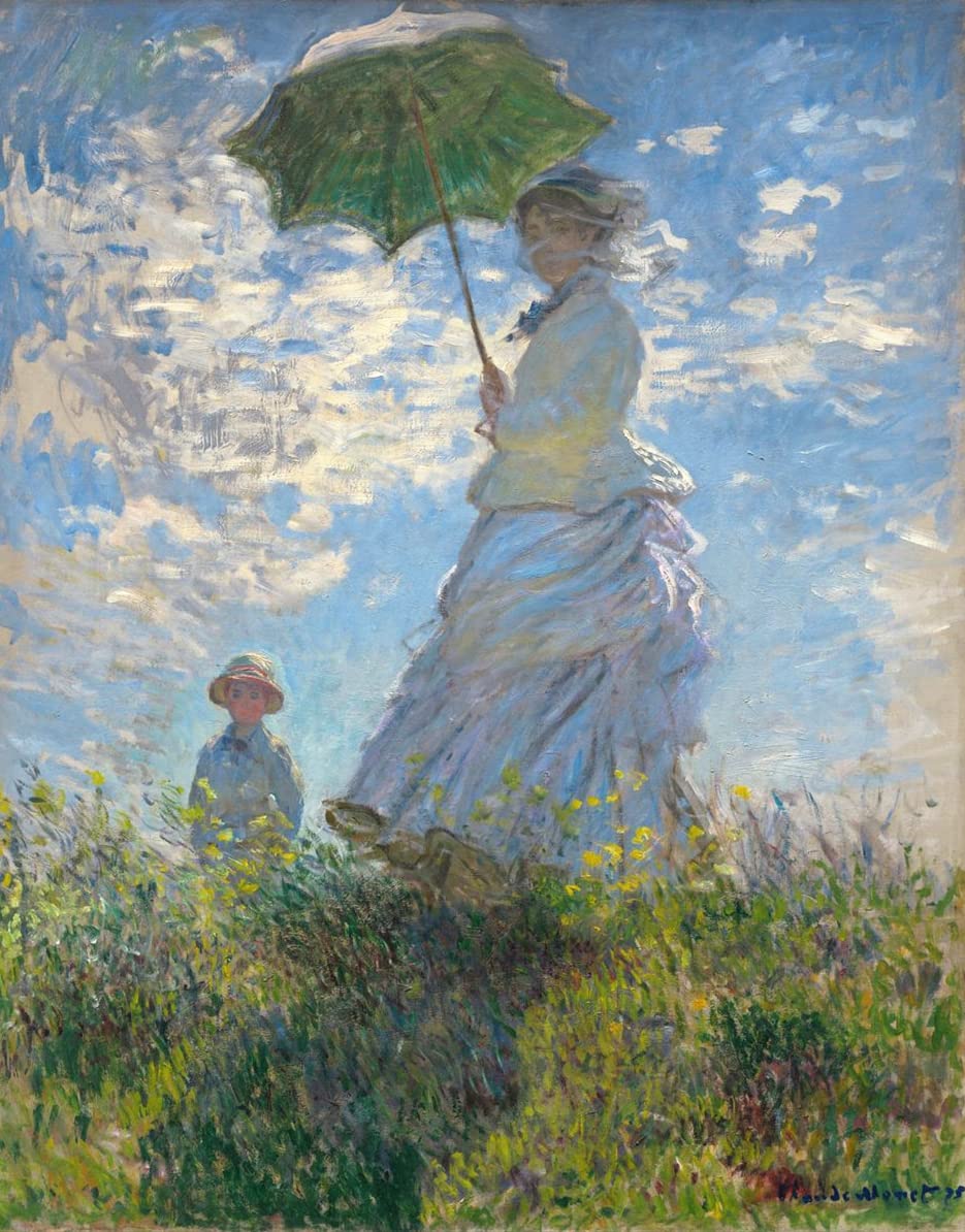 liziciti Monet 5D Diamond Painting Kits, Full Drill Famous Diamond Paintings Collection for Home Wall Decor DIY, 12x16in (Woman with a Parasol)