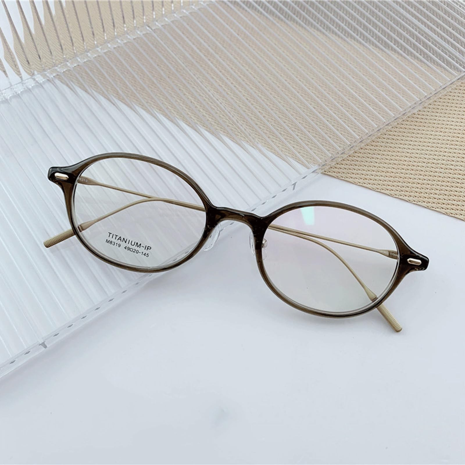 Ovale Brillengestelle, kleine, Nicht verschreibungspflichtige Brillen, Brillen for Computer, Vollrand-Lesebrillen, stilvolle Accessoires(Groen)