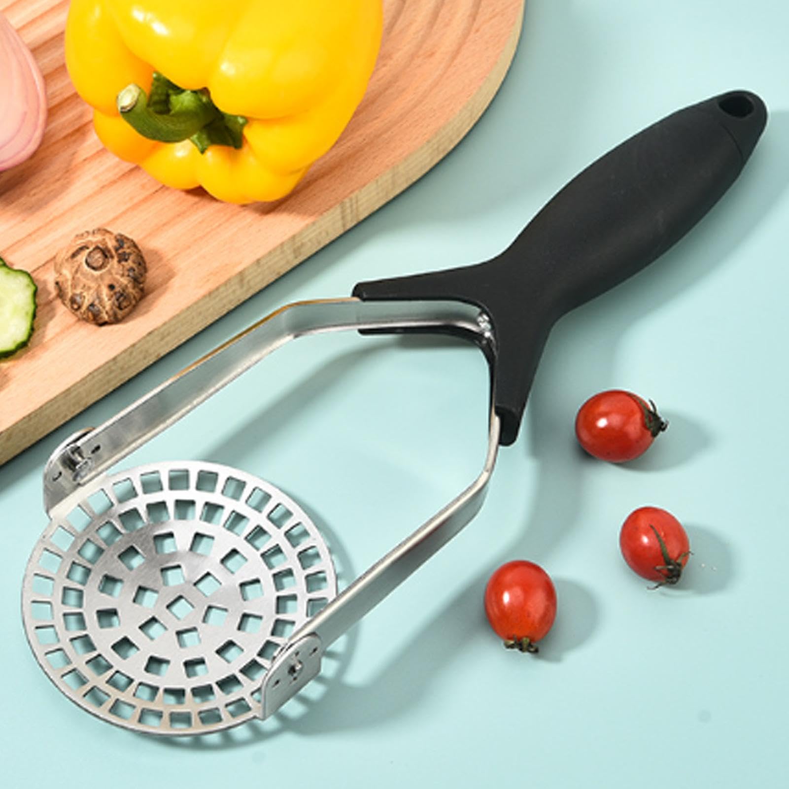 Schiacciapatate In Acciaio Inox - Frantoio Manuale Per Verdure Con Manico Antiscivolo - Foto 13