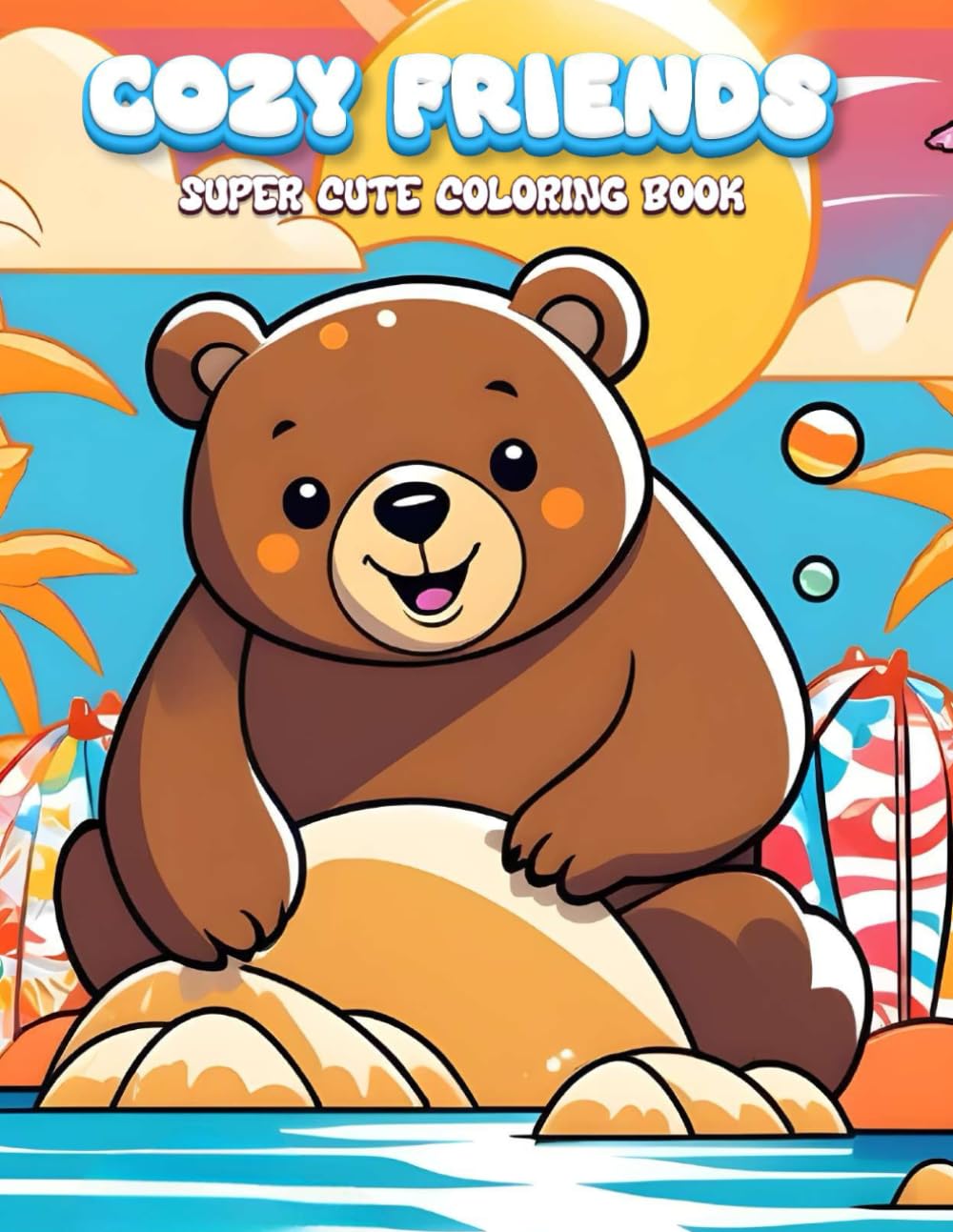 Cozy friends Cute and Comfy: Cozy friends Coloring book for adults and teens Super Cute Designs of Comfy & Cozy, Hygge Spaces for Relaxation