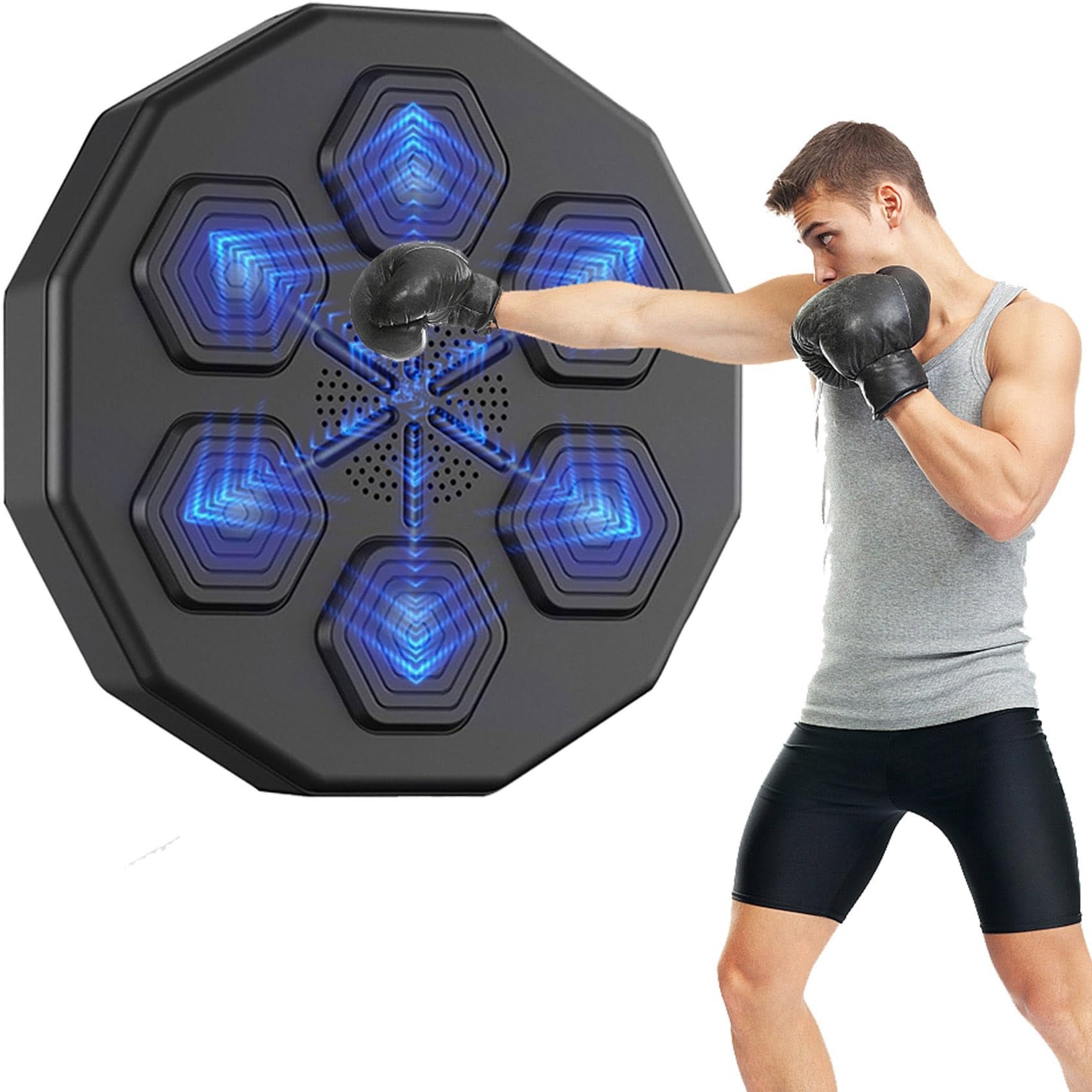 Music Boxing Machine Bluetooth, Avec Gants Et LED Lumière, Boxe Mural