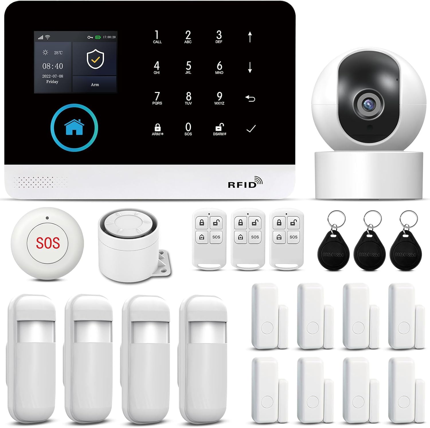 Sistema de Alarma con cámara 1080P