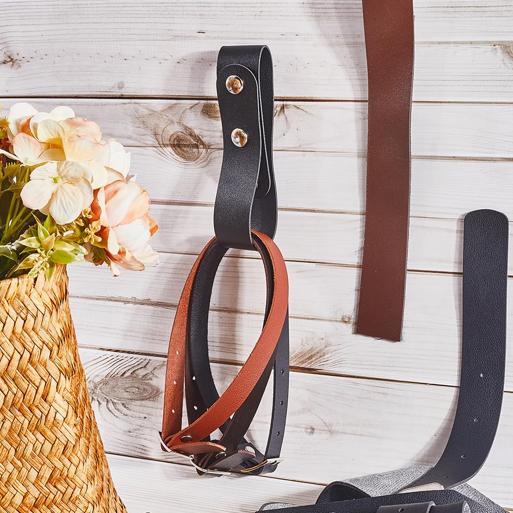 GORGECRAFT Étui à Fouet en Cuir PU 380 × 30mm Noir Porte Fouet Ceinture Bullwhip