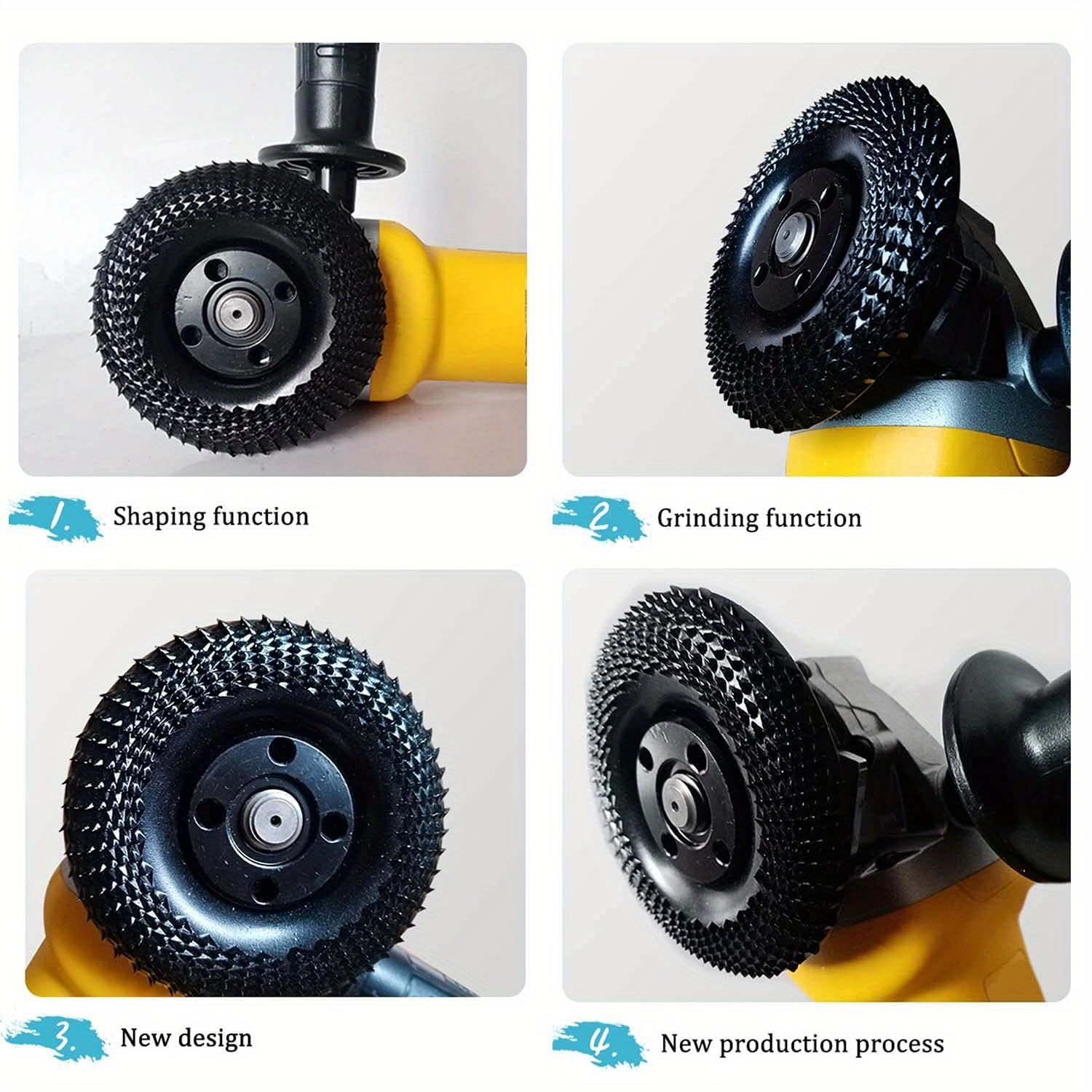 1pc 4 Inch Wood Grinder Wheel Disc, Wood Shaping Wheel, Grinding Wheel Carving Abrasive Disc