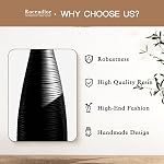 Tall Floor Vase, Large Vases for Rustic Home Decor Modern Farmhouse, Sturdy, Luxury, Textured, Vessel for Decorative Branches Dried Flowers, 27.5 inches Floor Vase for Decor, Black