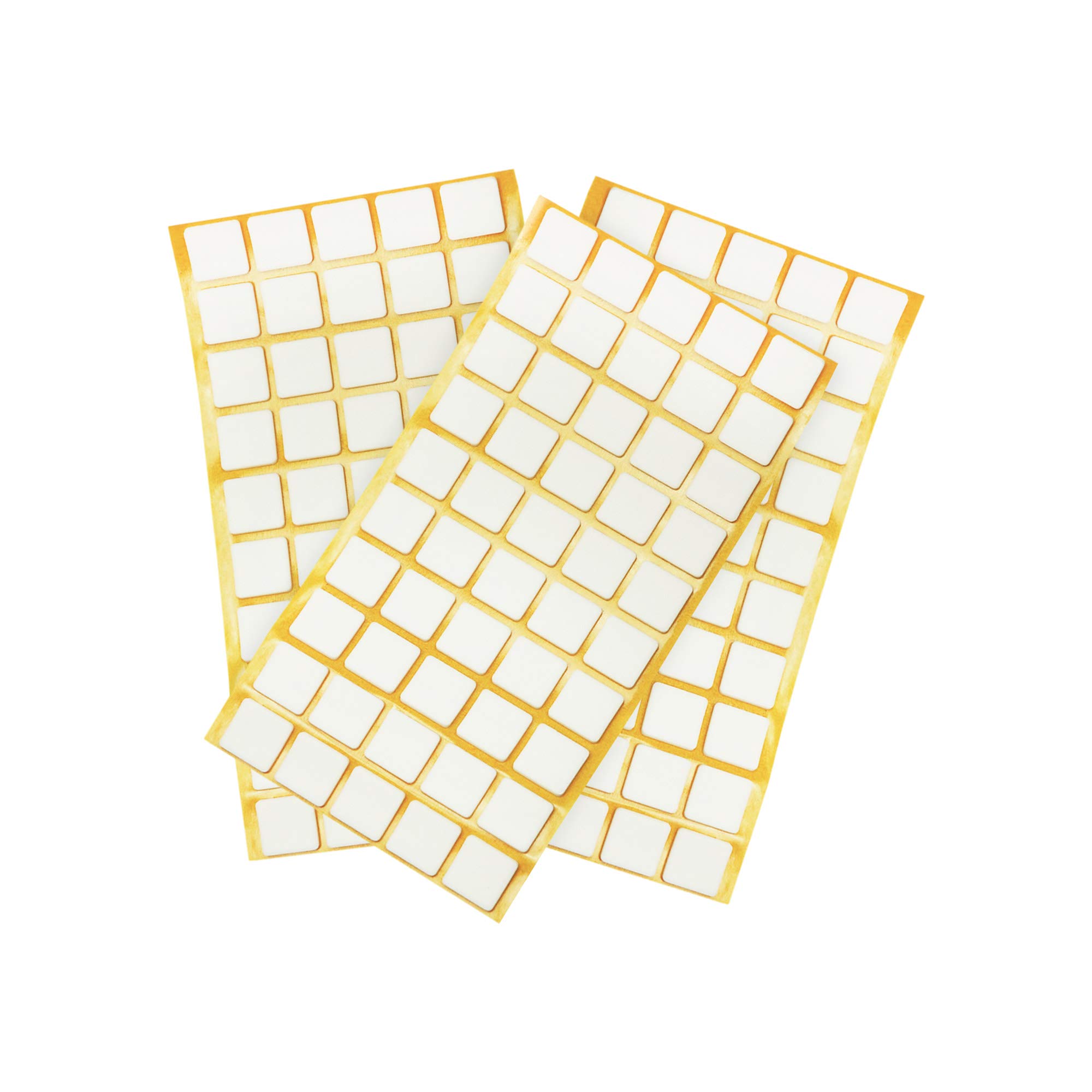 Adsamm® / 150 x Selbstklebende Antirutsch Pads aus EPDM Zellkautschuk / 20x20 mm/Weiß/Quadratisch / 2.5 mm Starke Anti-Rutsch-Gleiter