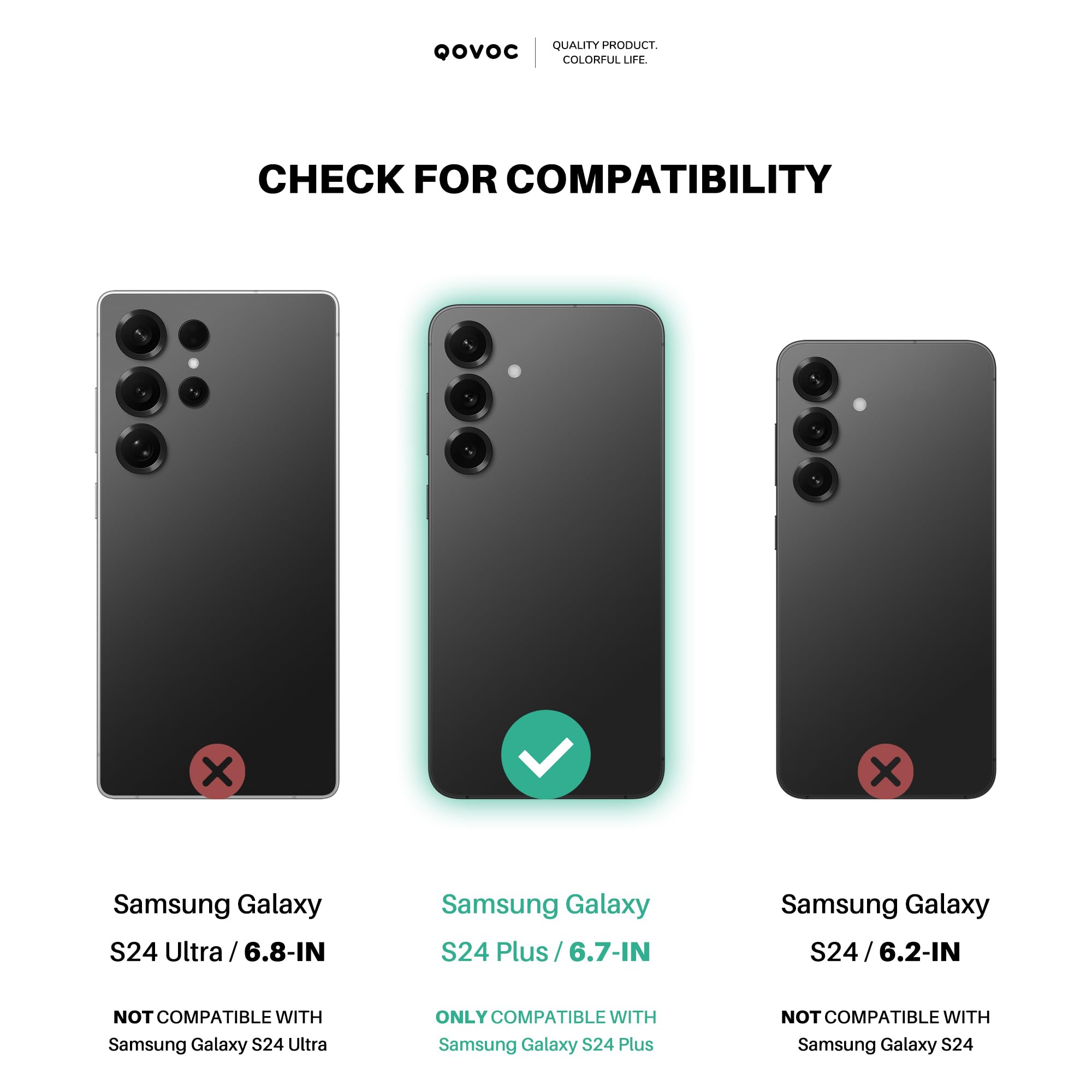 Klar Glitzer für Samsung Galaxy S24 Plus Hülle, kabelloses Laden kompatibel, Magnetische Schutzhülle für Galaxy S24+, Rot Glitzer, Wassermann