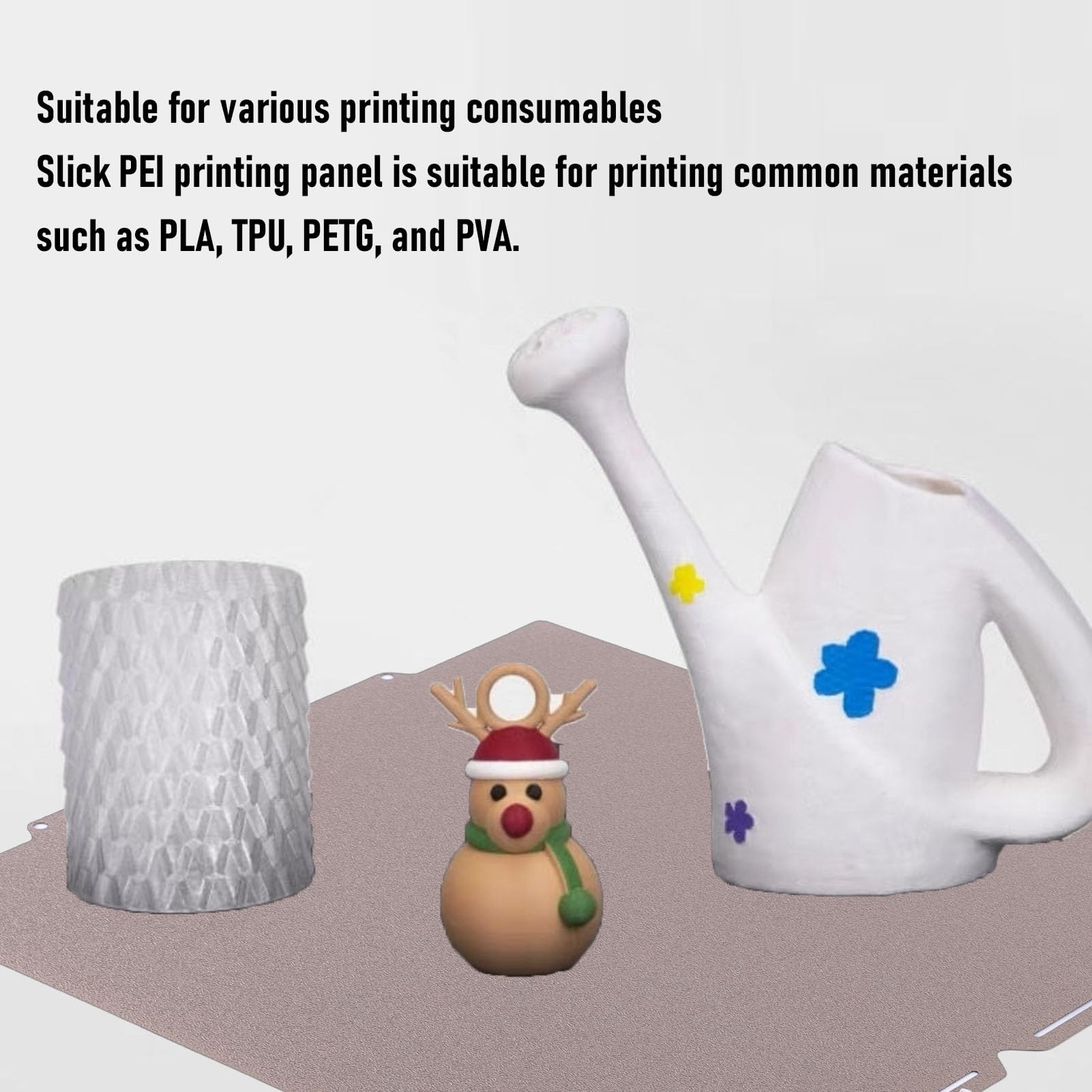 ViaGasaFamido Plateau D' PEI PET pour Imprimante 3D Snapmaker U1, 276 X 293 Mm, Double Face Texturée, en PET Lisse, Résistant aux Hautes Températures et Facile à retirer.