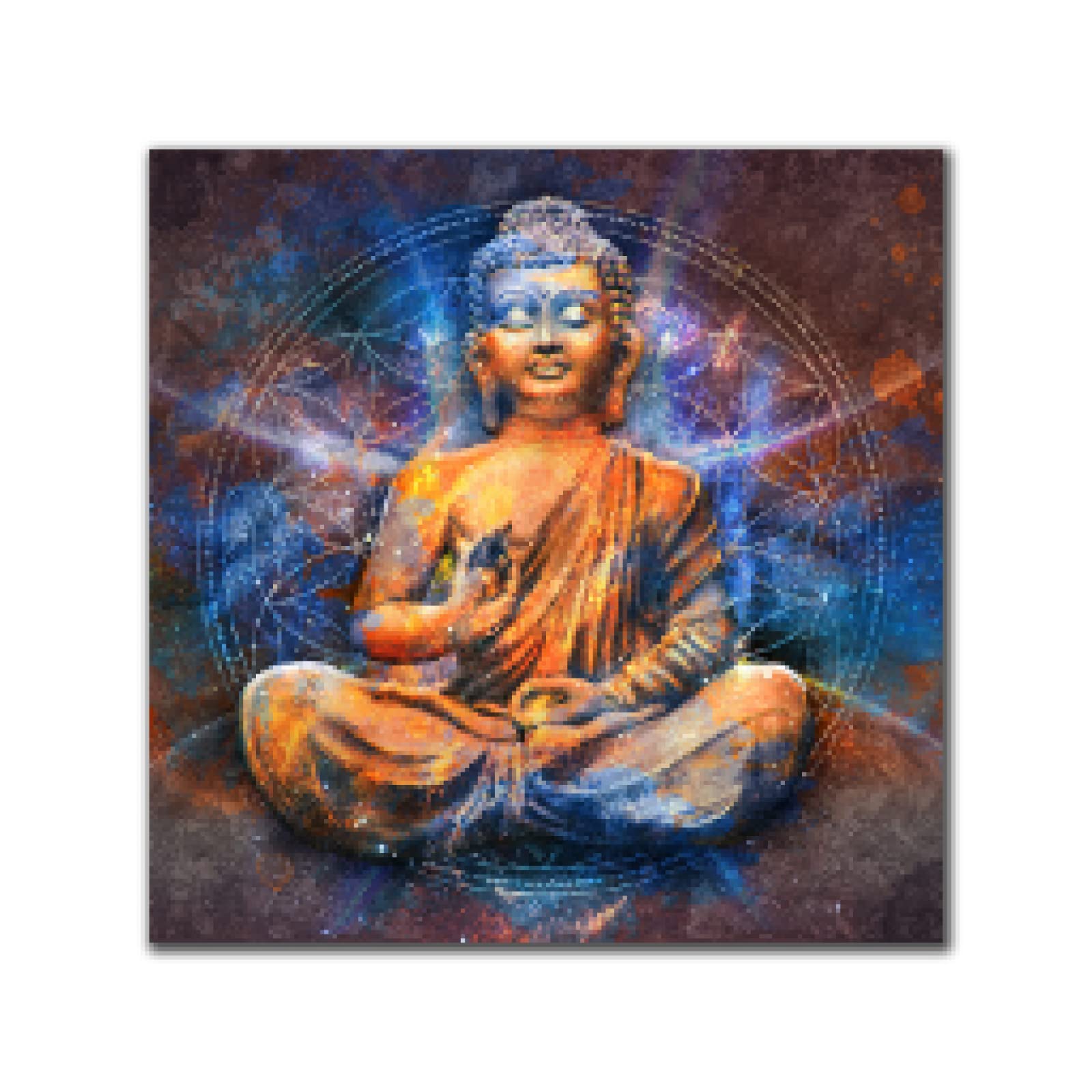 Affiche Bouddha art abstrait et gravure murale de 80x80cm - 8