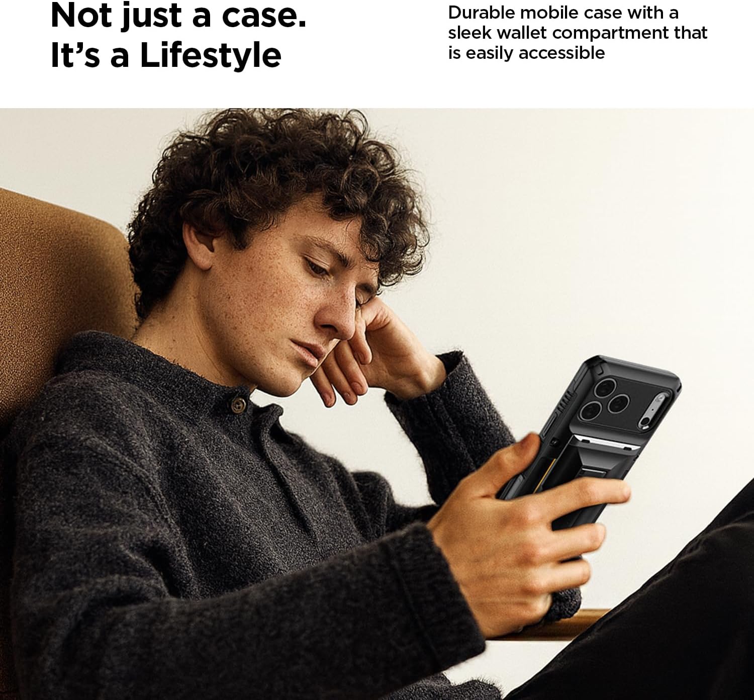 VRS DESIGN Damda Glide Hybrid Card Holder Case for iPhone 16 Pro Max (2024), Sturdy Semi Auto Card Slot Wallet [4 Cards] Kickstand Case Designed for iPhone 16 Pro Max (2024) Matte Black - Image 6