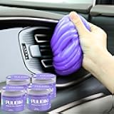 PULIDIKI Car Cleaning Gel for Car Cleaning Putty Car Putty Auto Detailing Tools Car Slime Cleaner Dust Cleaning Gel Car Interior Cleaner Car Accessories Purple Stocking Stuffers for Men Women 4Pack