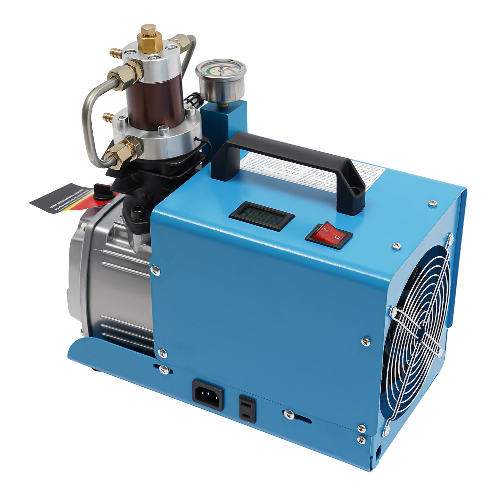Compresor eléctrico de alta presión 30 MPa, 1800 W, bomba de aire de alta presión con refrigeración por agua y aire, 100 l/min, bomba de aire de alta presión de 2800 rpm, compresor de aire para coche