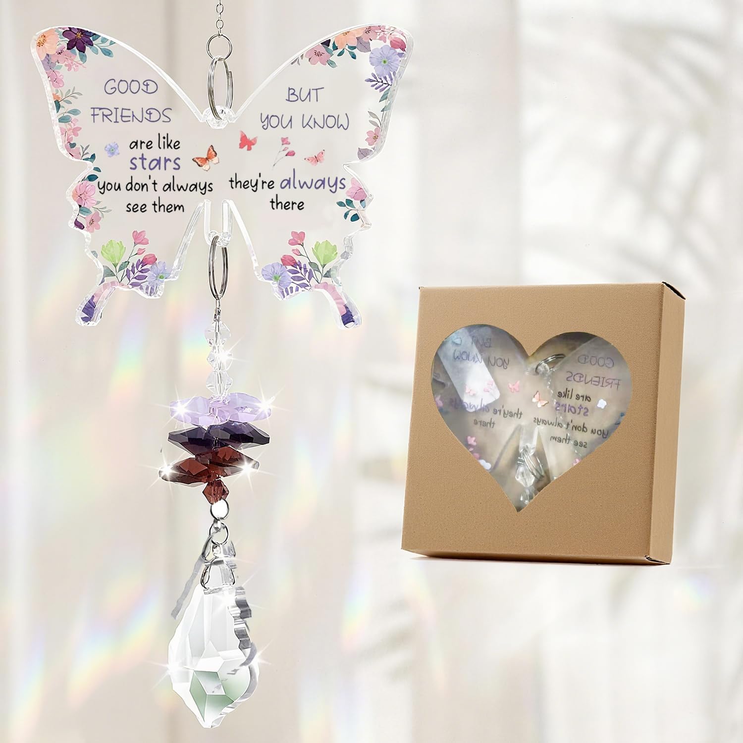Lynrow Women's Friendship Gifts For Crystal Suncatcher - Unique For Her, Ideal Friendship Presents, Ideas For Special Occasions