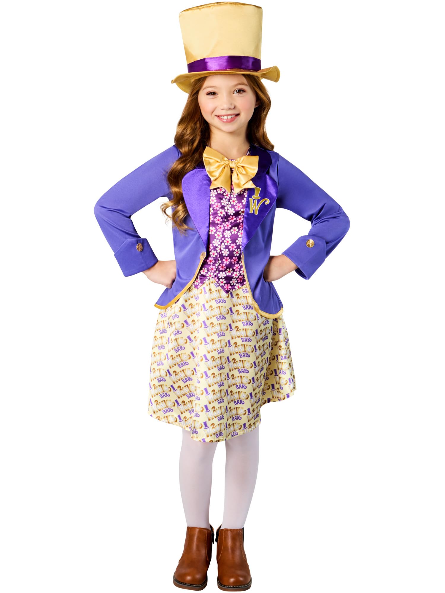 Rubies Official WB Willy Wonka Girls Costume, Kids Fancy Dress, Size Age 5-6 Halloween
