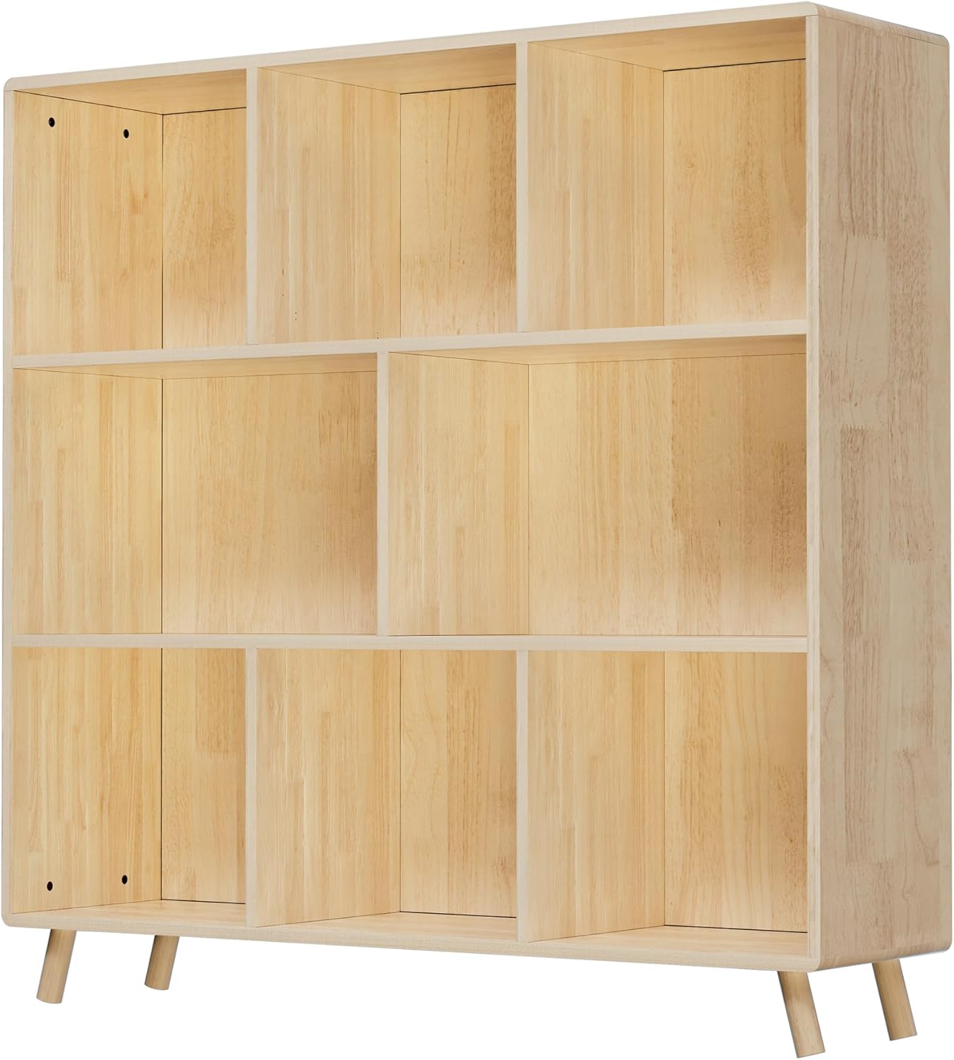 YZU 3-Tier Bookshelf,8 Cube Storage Open Cubes Organizer, Office Bookcase, Wooden Book Shelf for Furniture, Cubby Storage Organizer for Living Room/Bedroom(8 Cube)