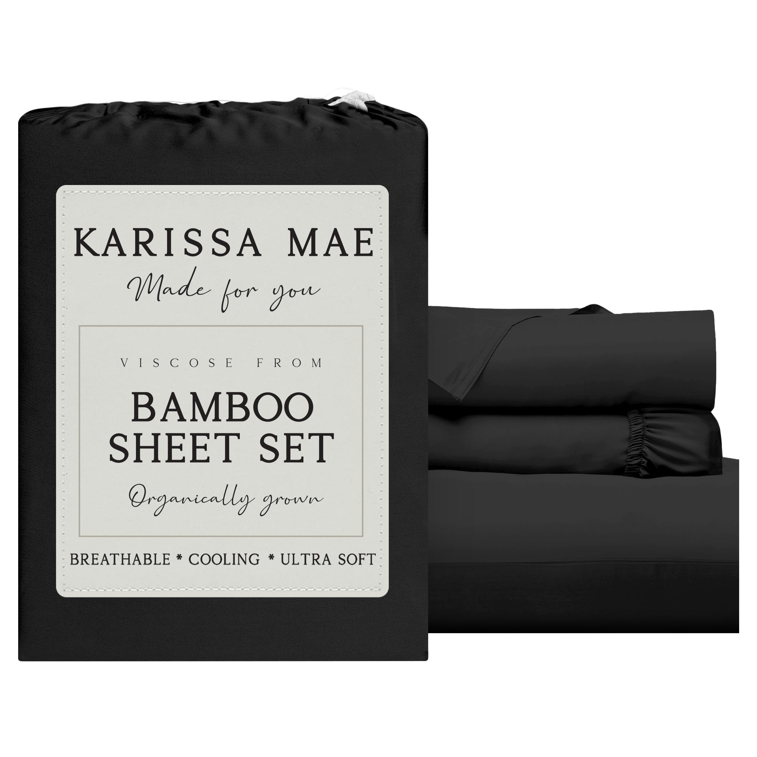 KARISSA MAE Luxury Bamboo Viscose Twin Size Sheet Set