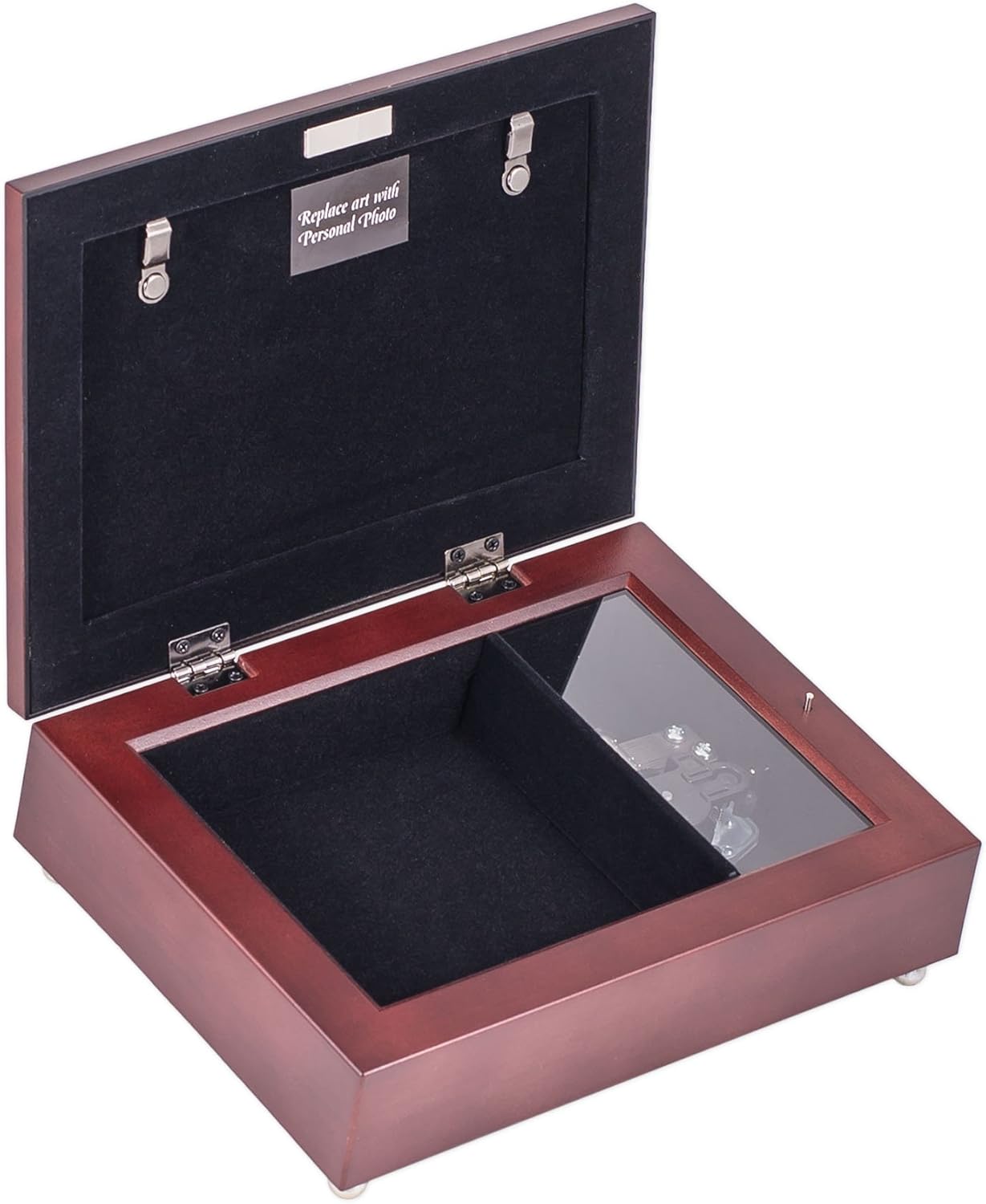 Cottage Garden Life Measured by Moments Rosewood Jewelry Music Box Plays Wonderful World