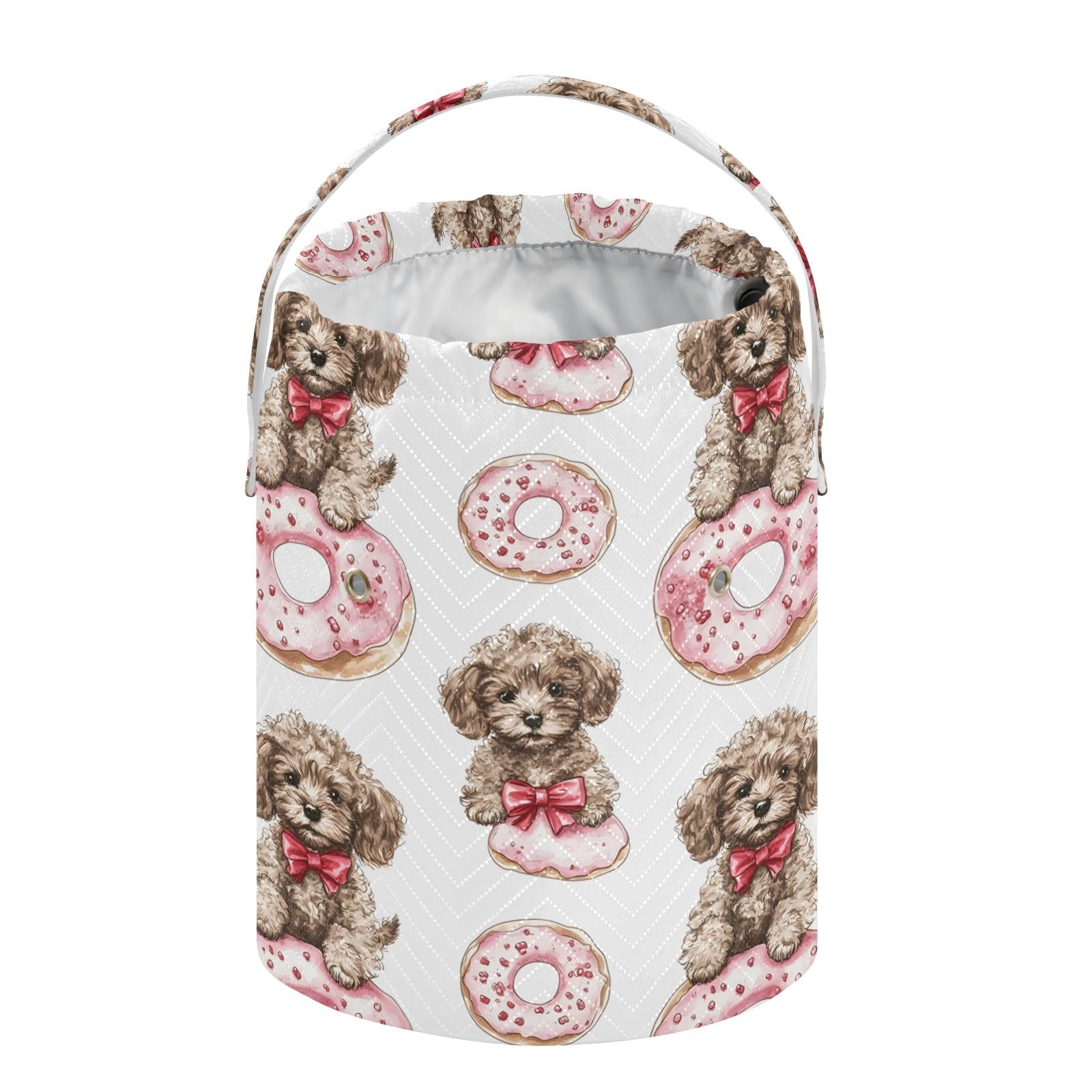 Yarn Storage Bag Small Crochet Bag Knitting Bag Organizer Puppies Bow Donut Yarn Bags for Crocheting Basket