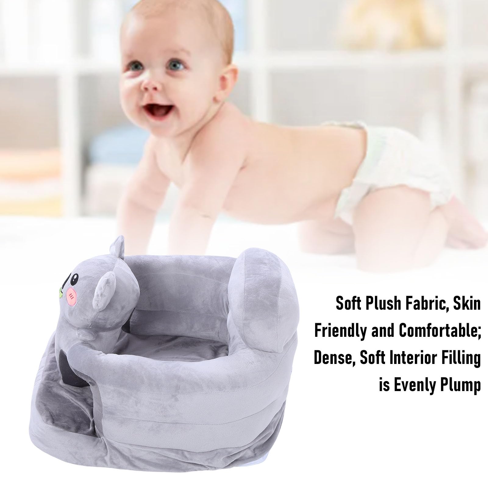 Dpofirs Divano di Sostegno per Bambini, Morbido Peluche, Animale dei Cartoni Animati, Supporto per la Schiena del Neonato, per il Gioco o il Relax, Tessuto Delicato Sulla Pelle, per Bambini Attivi,