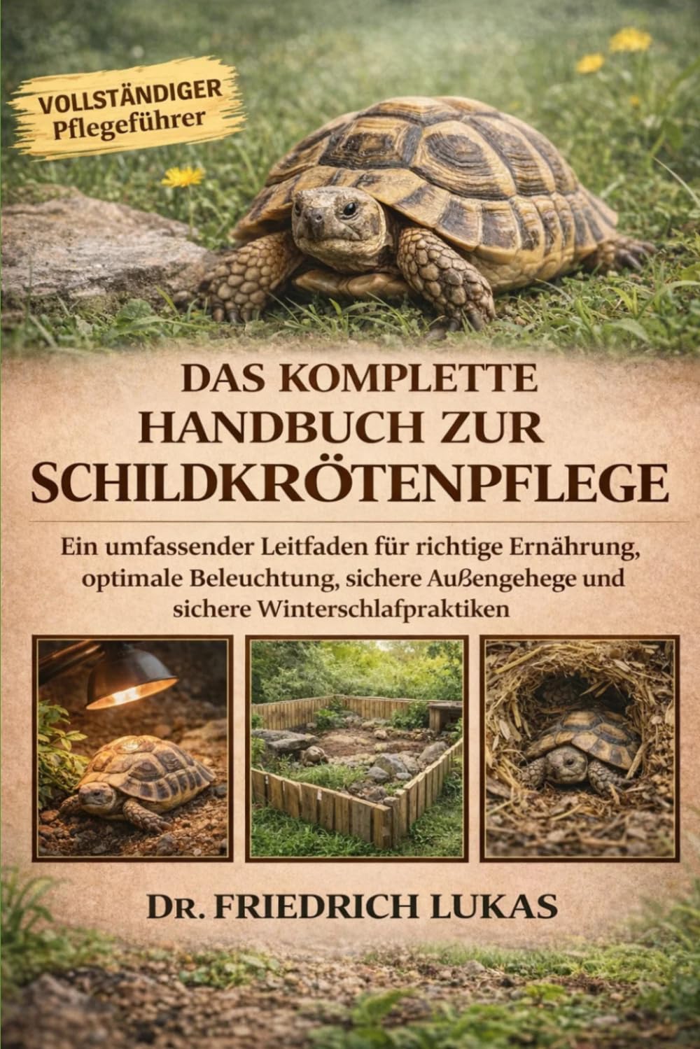 DAS KOMPLETTE HANDBUCH ZUR SCHILDKRÖTENPFLEGE OK: Ein umfassender Leitfaden für richtige Ernährung, optimale Beleuchtung, sichere Außengehege und sichere Winterschlafpraktiken