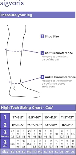 Miniatura 6 de Sigvaris Calcetines unisex de compresión médica de alta tecnología para hombres y mujeres, con puntera cerrada, 20-30 mmHg
