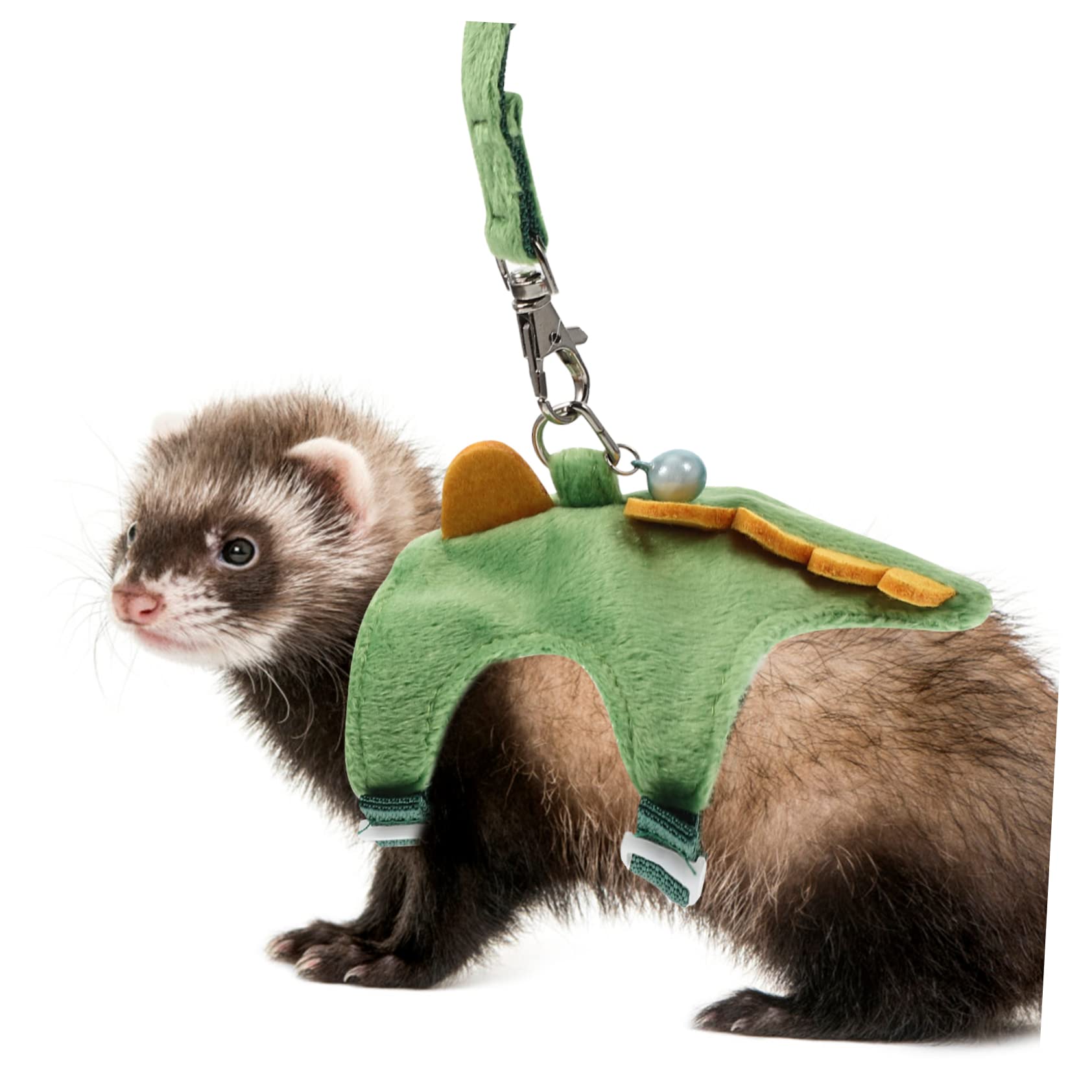 VANZACK 2pezzi Pettorina e Guinzaglio Per Furetti Design Cartoon e Leggera Guinzaglio Per Piccoli Animali Traction Rope Wear-resistant Facile Da Indossare e Comodo Da Utilizzare