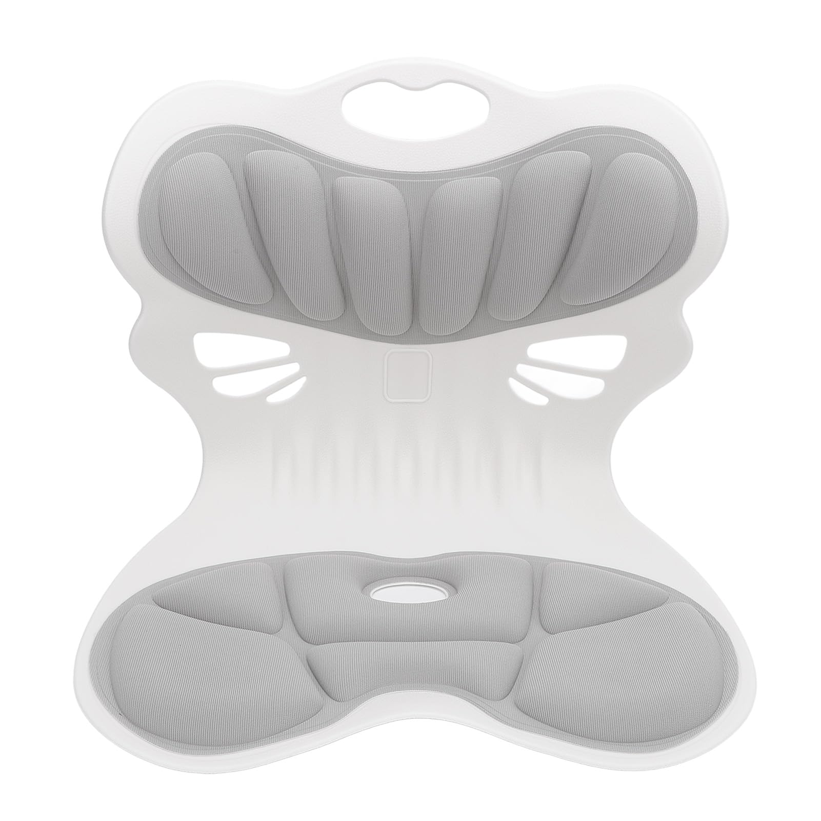 Cojín ergonómico para Respaldo Lumbar, cojín de Cintura para corrección de Postura, Soporte para Respaldo de Silla de Espuma viscoelástica Premium con Cubierta de Malla (Gris)