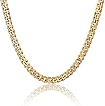 RWQIAN Cuban Necklace Men 6mm 9mm Silver Stainless Steel Link Chain Link Chain Cuban Jewelry Hip-hop Chain Length 46CM / 51CM / 55CM / 61CM