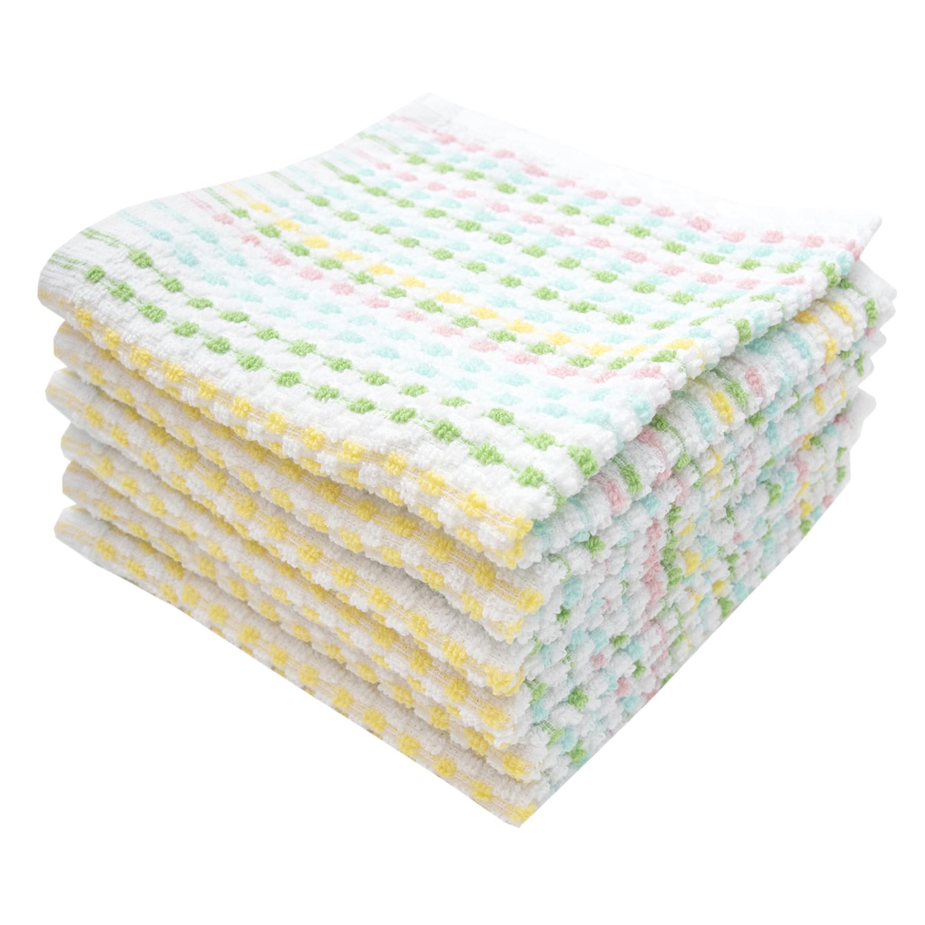 Ritz Pebble Bar Mop Towels: Highly Absorbent and Super Soft, 100% Cotton, Durable Super Absorbent Kitchen Bar Towels for Wiping Tables and Counters, 12x12, 6-Pack, Spring