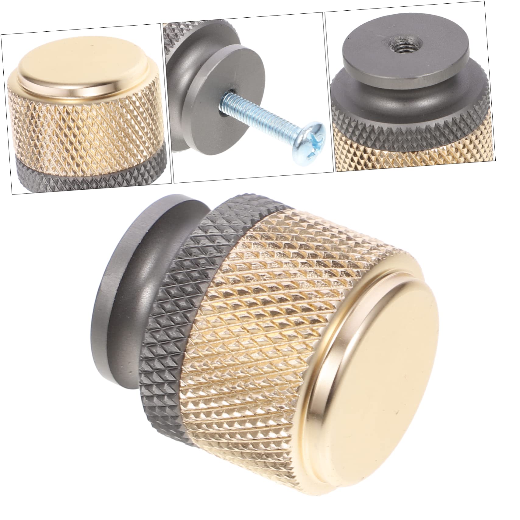 ORFOFE 6 Pomelli per Mobili in Alluminio Oro, Design Moderno e Robusto, per Armadio e Mobile Cucina, Finitura Elegante per Interni Casa