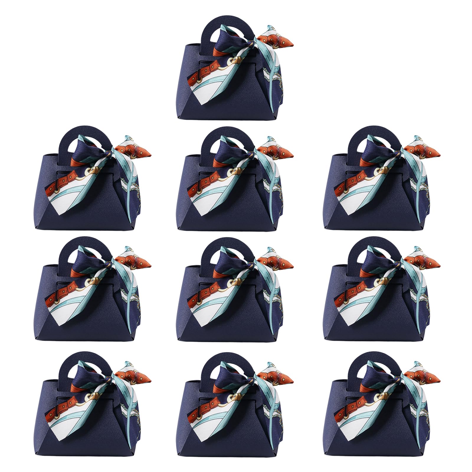 sodeber 10 Pack Practical Leather Carry Case Small Packaging Handbag Small Packaging Box Functional Candy Bag for Candy Jewelry Practical Leather Box