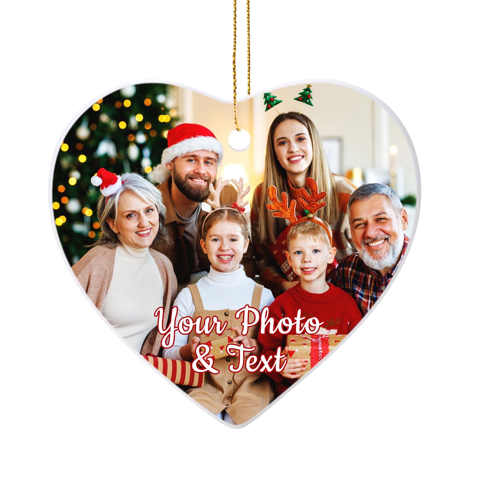 Personalized Christmas Ornaments, Custom Photo Ornaments for Christmas Tree