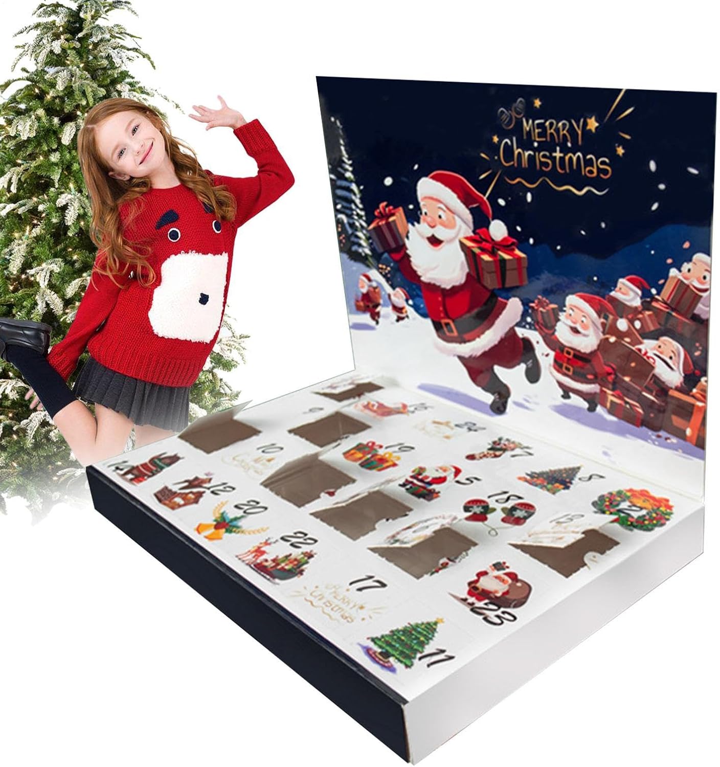Empty Advent Calendar Boxes Fill Your Own Advent Calendar Box for Christmas 24 Grids Design Your Own Advent Calendar for Holiday Parties