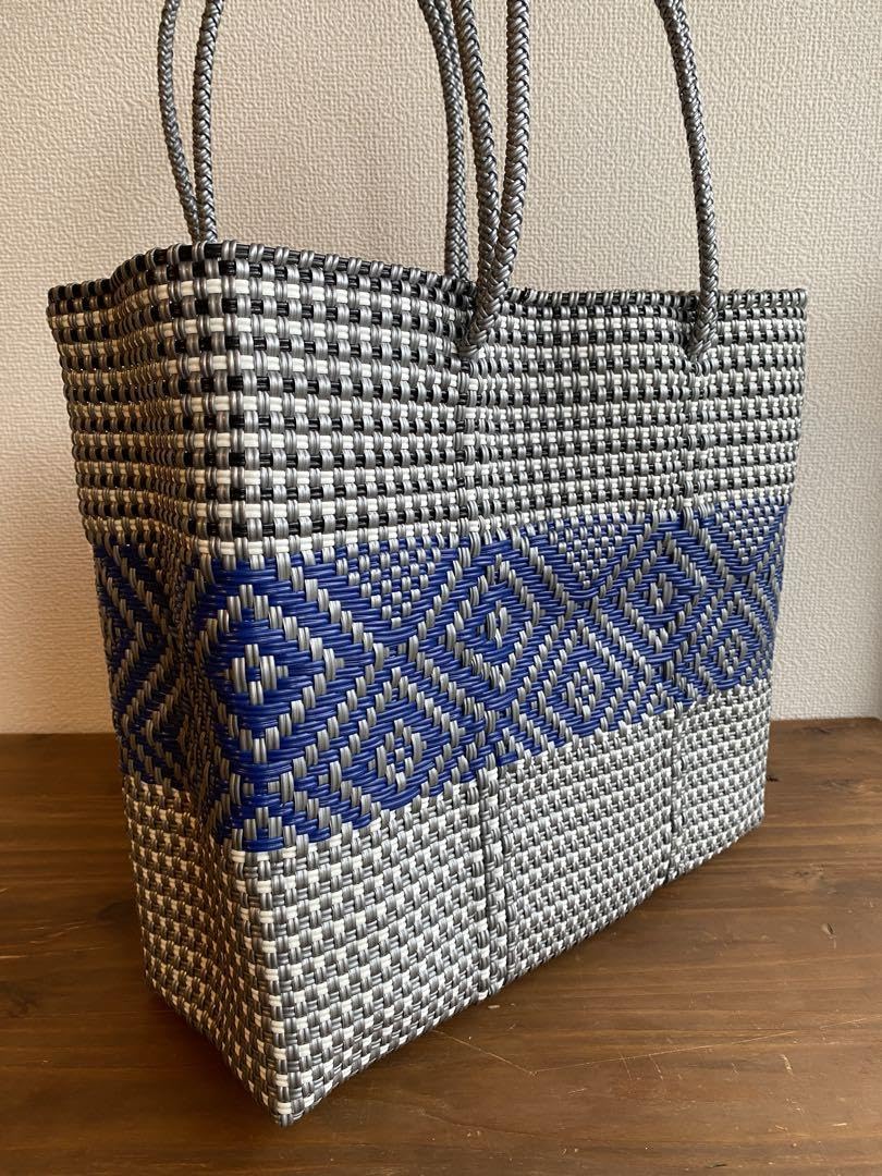 新品 大人気オアハカ産 メルカドバッグ シルバーブラック Sサイズ Amazon.co.jp: Lサイズ メキシコ オアハカ メルカドバッグ
