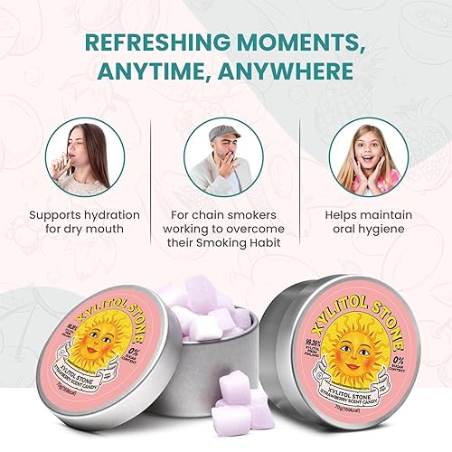 Miniatura 5 de Xylitol Stone Caramelos sin azúcar, veganos y aptos para dieta cetogénica, caramelos duros únicos 100% de sabor natural, sin gluten y sin OMG,