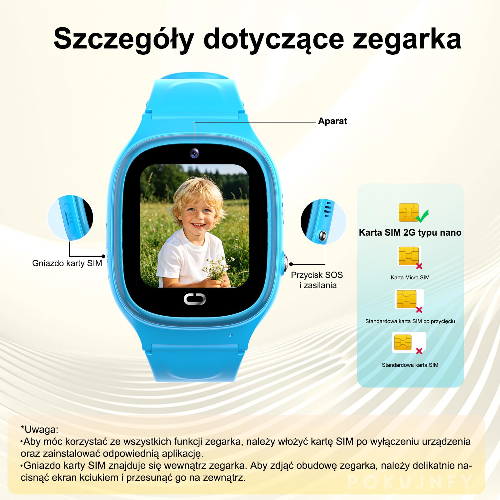 Smartwatch dla Dzieci z GPS Rozmowy Telefoniczne Czat SOS Kontakty | Budzik Gra IP68 Wodoodporny Tryb Klasowy Zegarki Cyfrowe Smartwatch Dziecięcy Chłopcy Dziewczynki Urodziny Prezenty