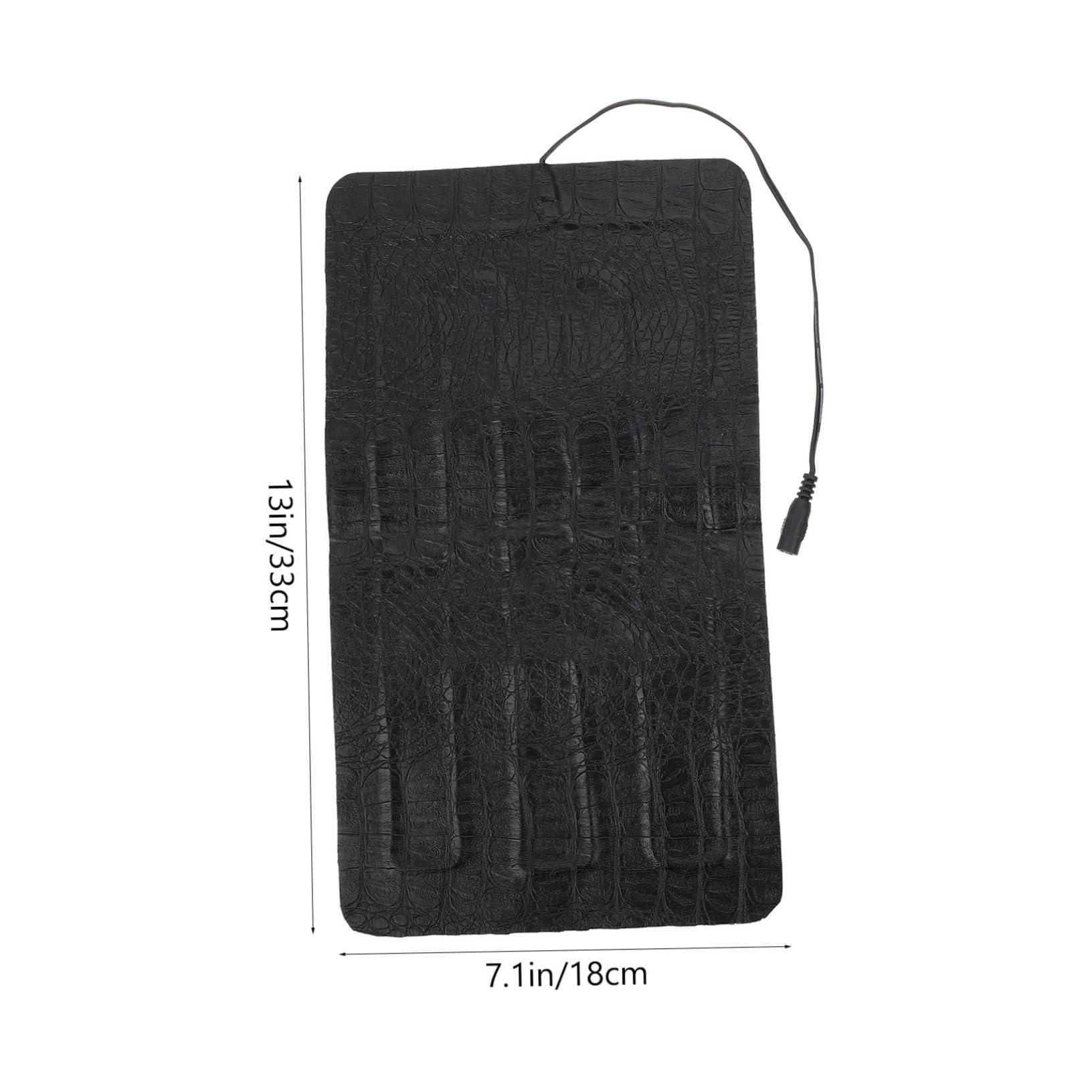 Toddmomy Tappetino Riscaldante Elettrico per Rettili, AntiGraffio Nero | Cuoio, Uso Outdoor e Box per Rettili, Adatto a Animali Piccoli, 1 Pezzo