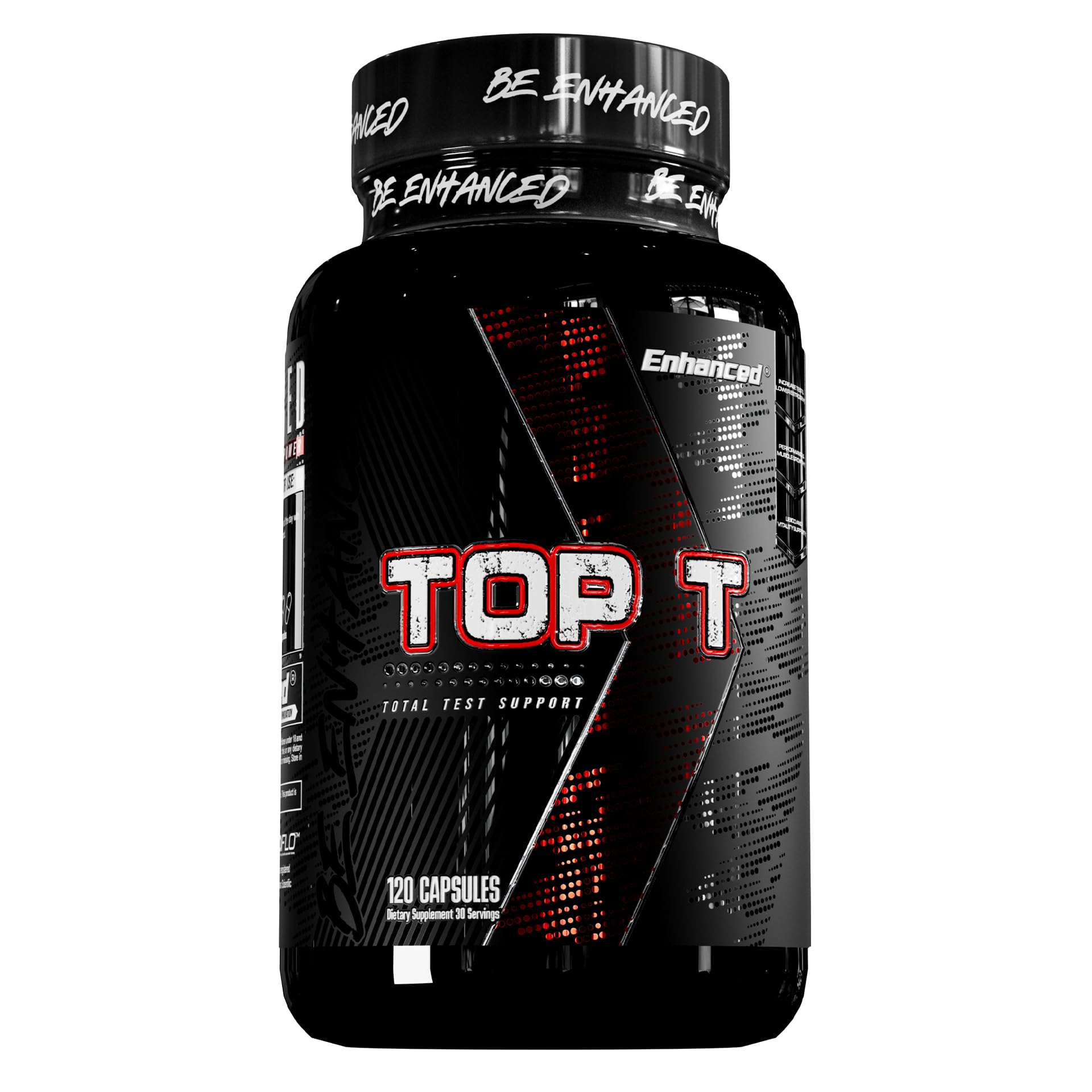 Enhanced Suplemento para testosterona com Tongkat Ali, Fadogia agrestis, ashwagandha e DIM, 120 cápsulas