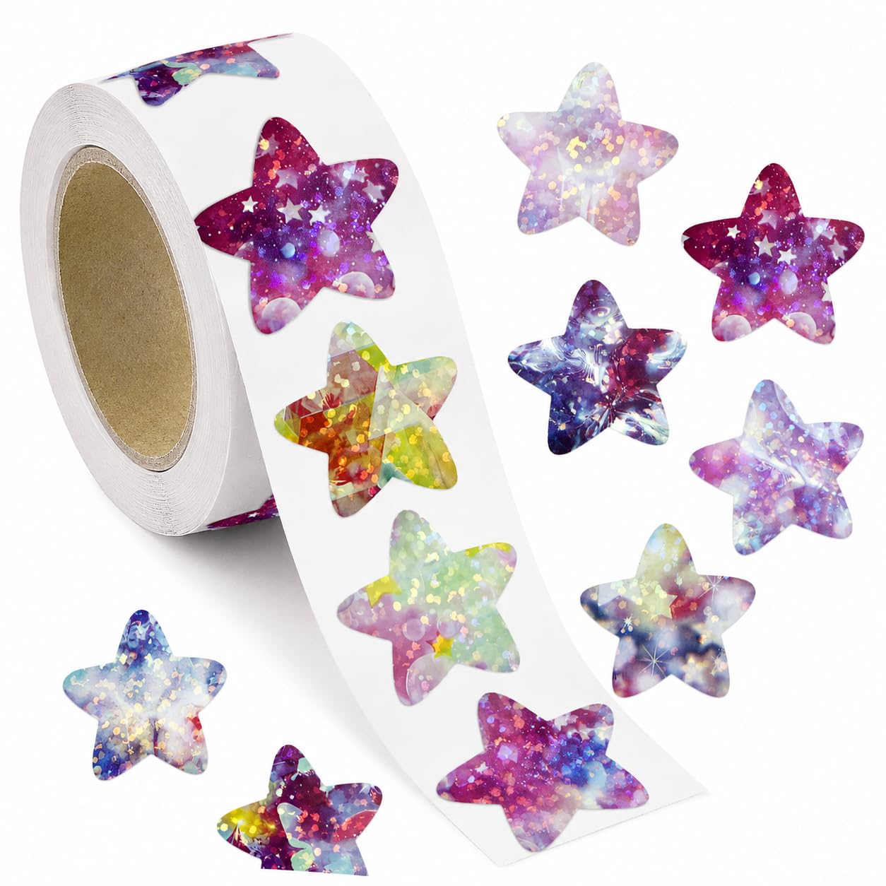 500pcs Shiny Smile Star Stickers for Teachers Reward Supplies Crafts,1 Inch
