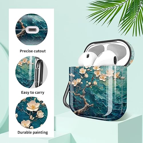 Miniatura 4 de Funda para AirPods para Aidpod 21, a prueba de golpes, con llavero para Apple AirPods de 2 generación (almendra)