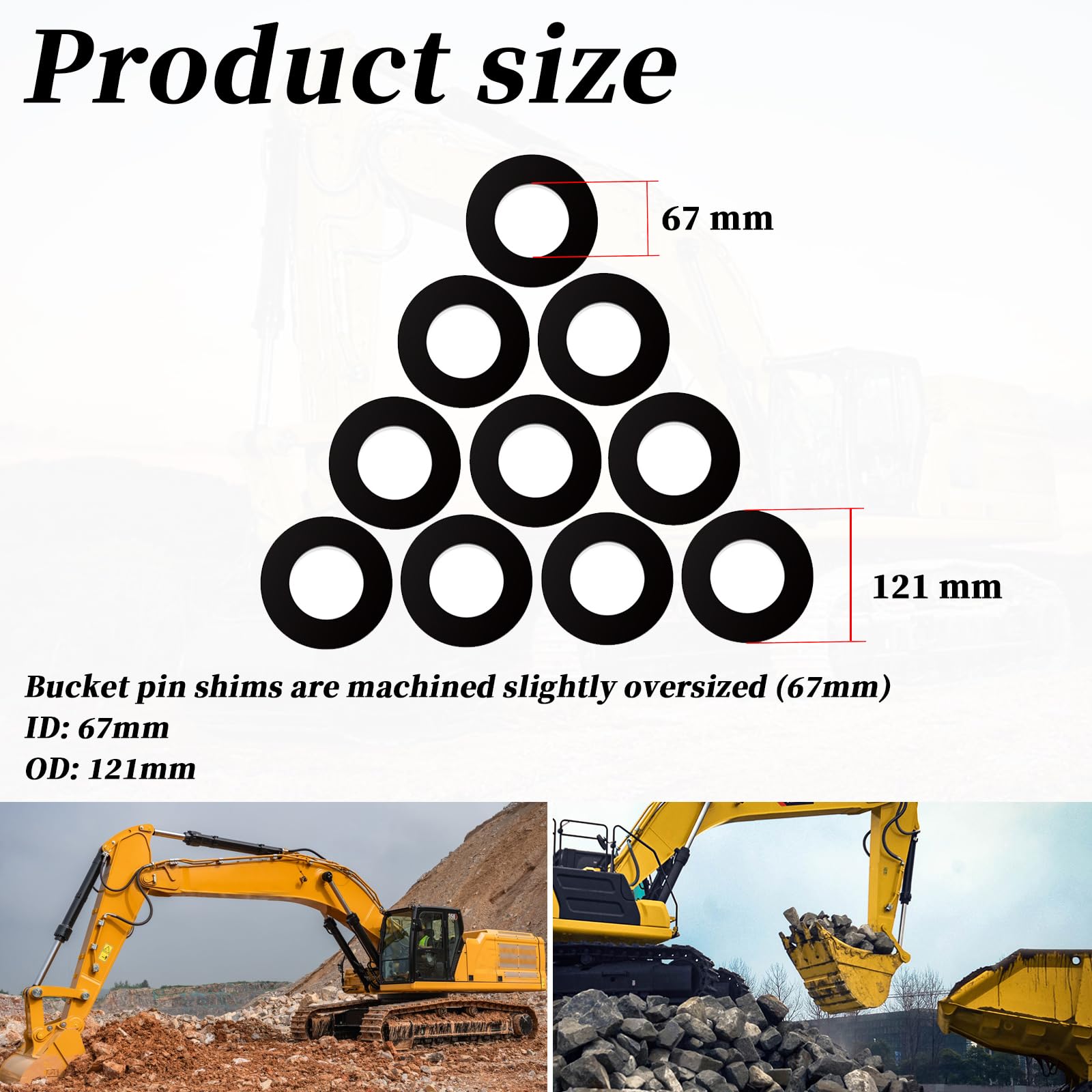 Amazon.com: XYgdhqpt 10PCS 65mm Excavator And Skid Steer Bucket