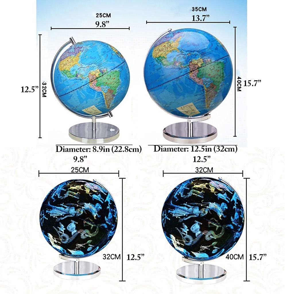 9-calowy edukacyjny z lampką nocną LED Constellation Ar Globe z...