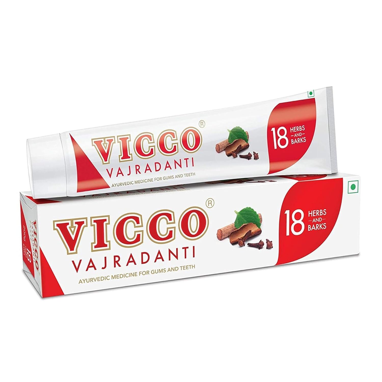 Vicco Vajradanti Pasta Ayurvédica Natural - Astringente e Analgésico | Com 18 Ervas, 100% Natural, Vegana e Sem Cruelade (Pacote com 3 x 198g)