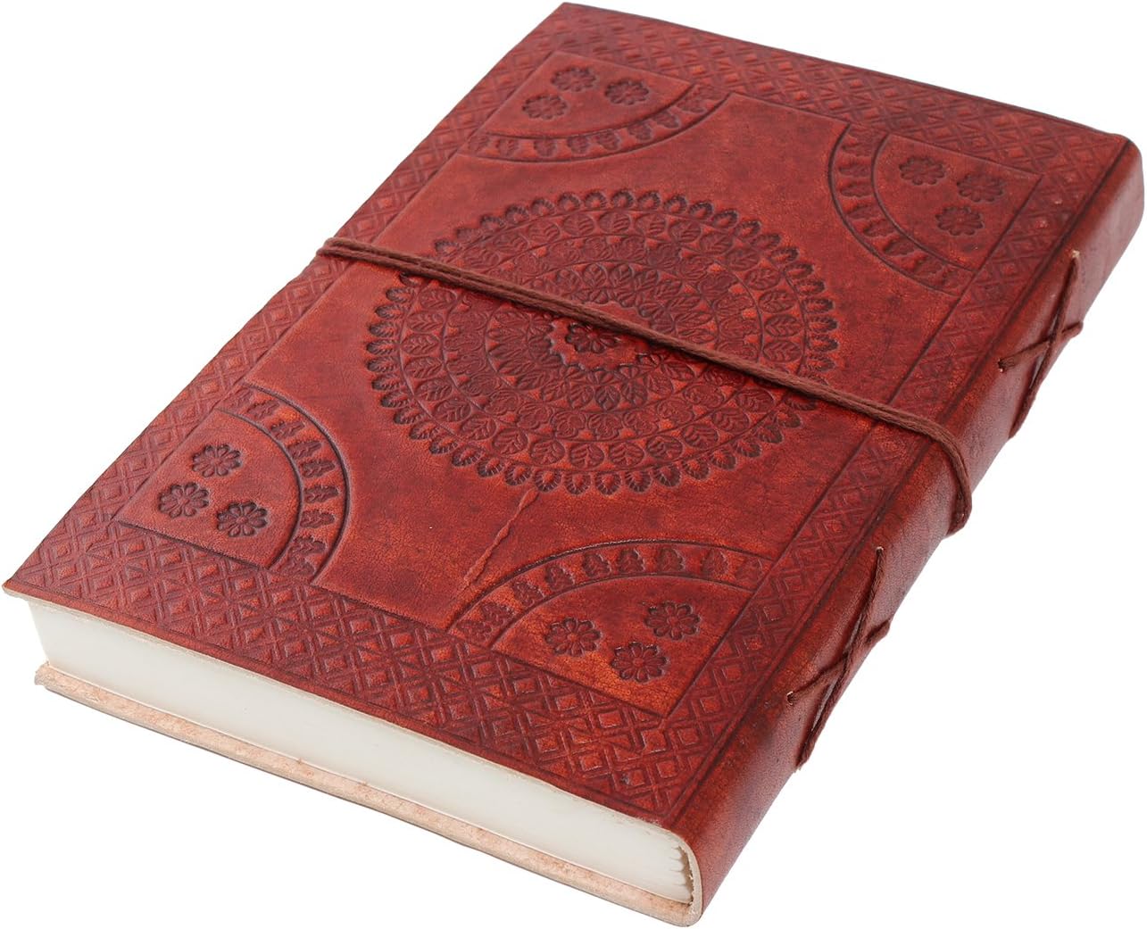 Store Indya Handmade Genuine Leather Journal Eco-Friendly Unlined Pages Compact Travel Diary Writing Journal for Men & Women (King of Elephant Collection)