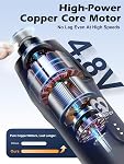 Casfuy 6-Speed Grindière à ongles pour chien – 50%+ Boost Power Dog Trimmers silencieux avec bouchon de poussière & 2 LED Lumières & 2000mAh pile & 4.8V Outil de fichier d'ongle électrique pour les grands chiens moyens