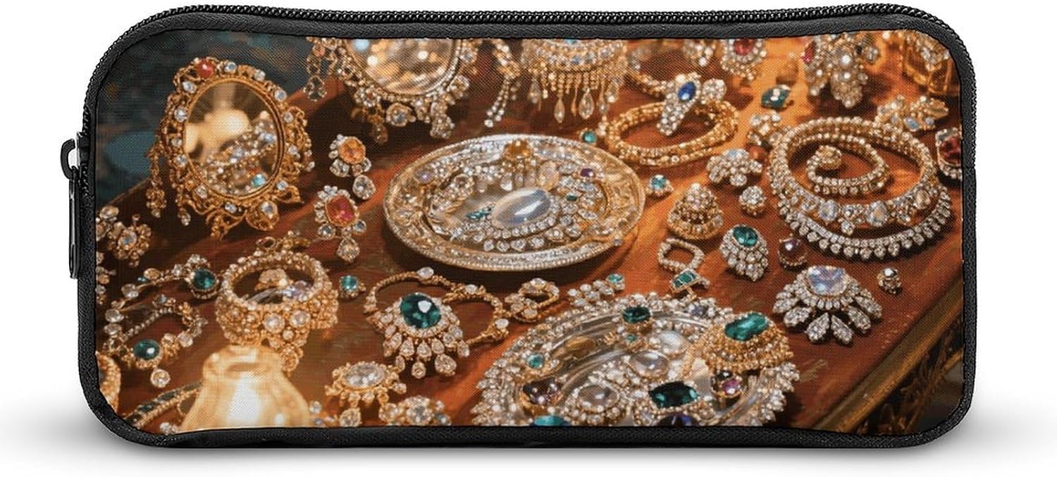 Jewelry Feast Pencil Pouch Large Capacity Pencil Case