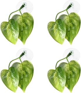 4 Pçs Betta Folha de Peixe Acessórios para Tanques de Peixes Decorações de Aquário, Ventosa de Planta de Folha Dupla Artificial para Aquário de Peixes
